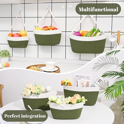 Hanging Basket, 3-Tier Woven Wall Basket - Image 7