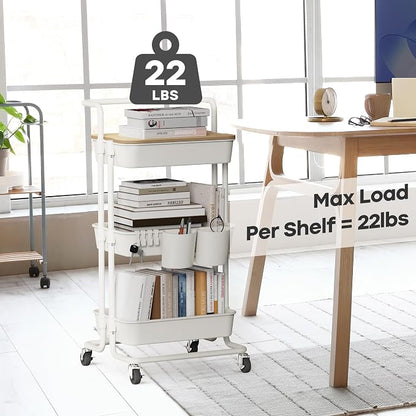 DTK 3 Tier Rolling Utility Cart - Image 5