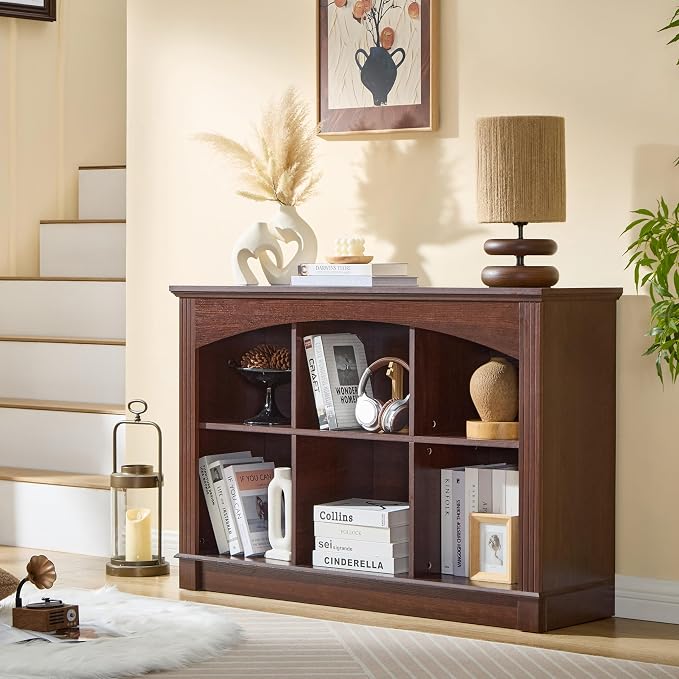 Bookshelf, 6-Cube Bookcase and Kids Bookshelf, Wooden Storage Cabinet by LIDYUK