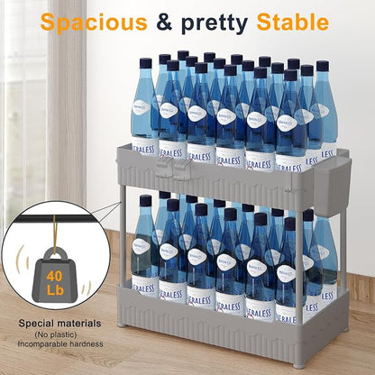 Sevenblue 2 Pack Under Sink Organizer, Under Bathroom Cabinet Organizer - Image 4