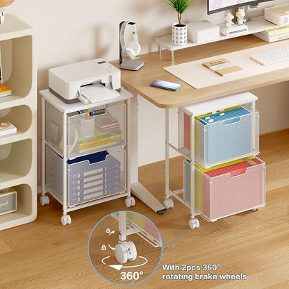 Sbanmao Letter/Legal Rolling File Cabinet, Rolling File Cart - Image 7