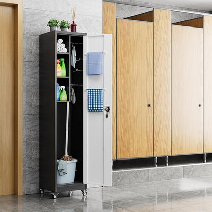 72''H Metal Broom Closet Storage Cabinet - Image 2