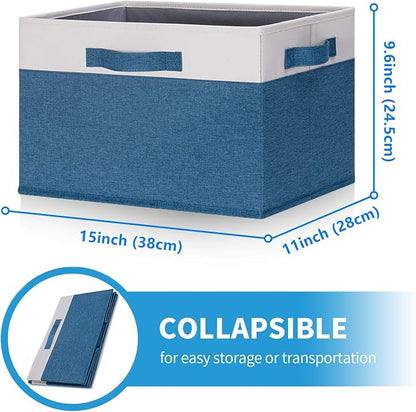 GhvyenntteS Storage Baskets for Shelves 3 Pack, Large Fabric Storage Bins - Image 3