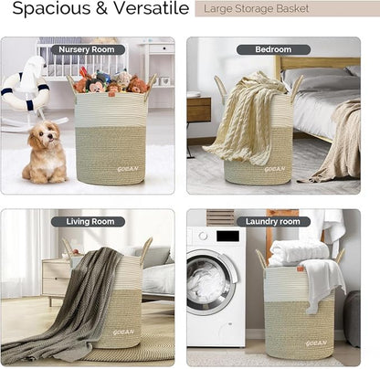 large tall sturdier Laundry Hamper Basket Woven Storage Baskets - Image 5