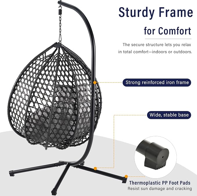 SOFTSEA Outdoor Wicker Egg Chair - Image 6