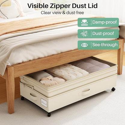 Kitstorack 4 Pack Height-adjustable Under Bed Storage - Image 5