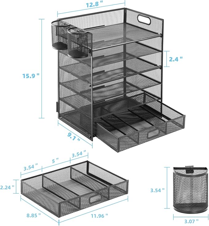 Lavatino 6-Tier Paper Organizer Letter Tray - Image 5