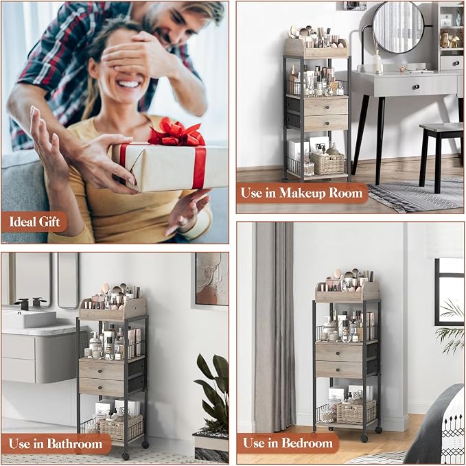 Makeup Organizer, Floor Skincare Organizers Make Up Organizers and Storage - Image 7