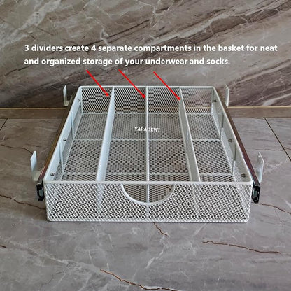 Pull Out Closet Drawer for Clothes | Sliding Wire Basket for Wardrobe Cabinets - Image 2