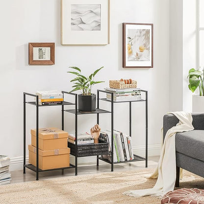 SONGMICS 3-Tier Storage Rack, Bathroom Shelf, Extendable Plant Stand - Image 2