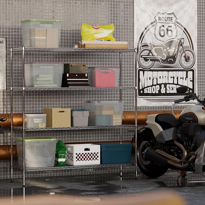 18" Deep x 60" Wide x 64" Height Wire Shelving Kit | 4-Tier | NSF Commercial - Image 5