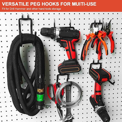12-Piece Pegboard Hook Set for Drills, Accessories, Tool Utility Garage or - Image 7