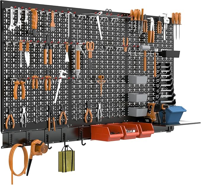 TORACK Metal Pegboard Wall Organizer System - Image 2