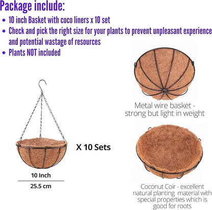 LaLaGreen Hanging Baskets for Plants Hanging Planter Outdoor - Image 2