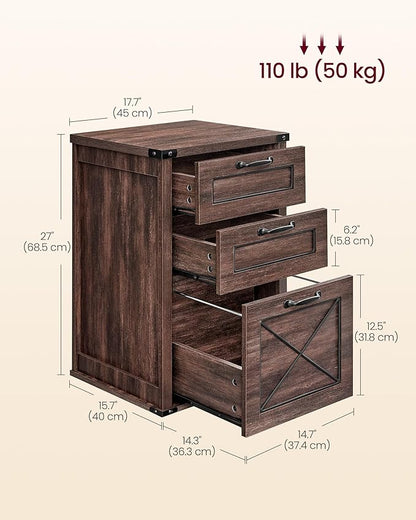 VASAGLE File Cabinet, Filing Cabinet - Image 3