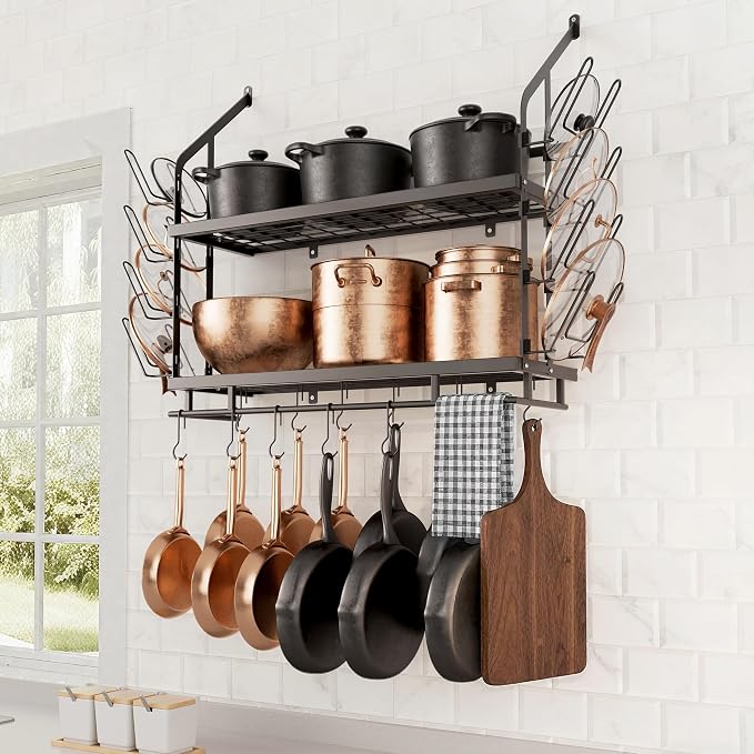 KES 30-Inch Pot Rack Wall Mounted by KES