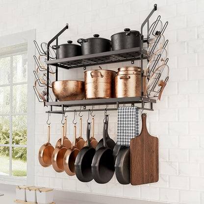 KES 30-Inch Pot Rack Wall Mounted by KES