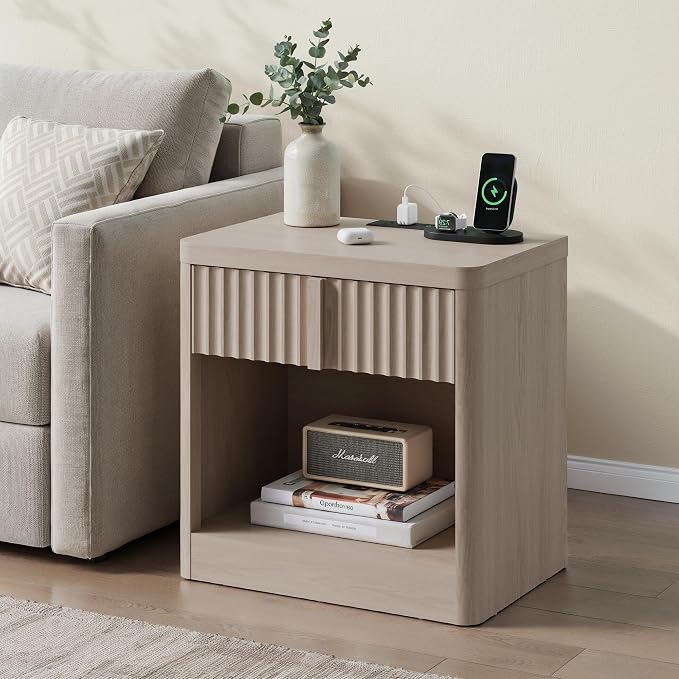 Fluted Nightstand Set of 2 - Image 2