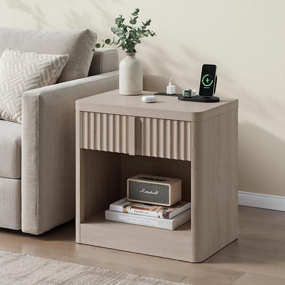 Fluted Nightstand Set of 2 - Image 2