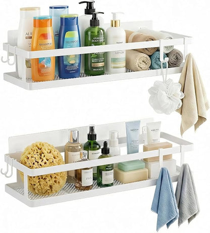 PUSDON 2-Pack 16.5" Extra Long Slim Shower Caddy, Adhesive Wall Mount Bathroom - Image 8