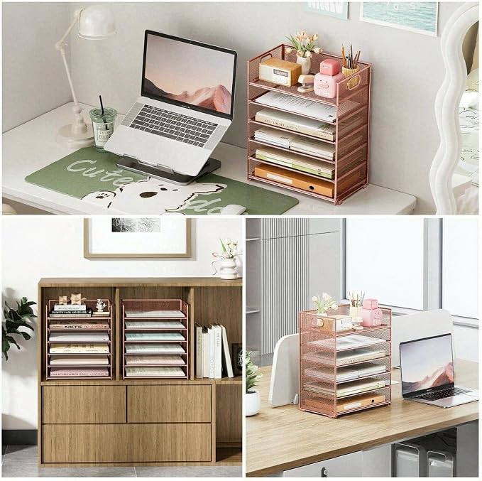 6 Trays Paper Organizer with Handle - Image 4