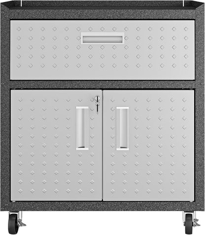 Manhattan Comfort Fortress Textured Metal 31.5" Garage Mobile Cabinet - Image 11