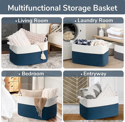 Goodpick Large Storage Baskets for Organizing, Woven Baskets for Storage - Image 4