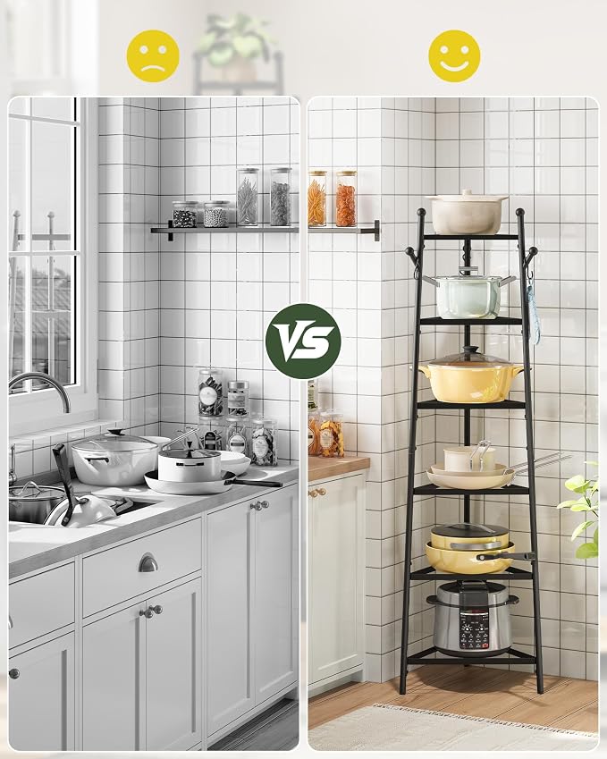 CHOEZON 6-Tier Cookware Stand, Triangle Shelf Storage Tower - Image 5