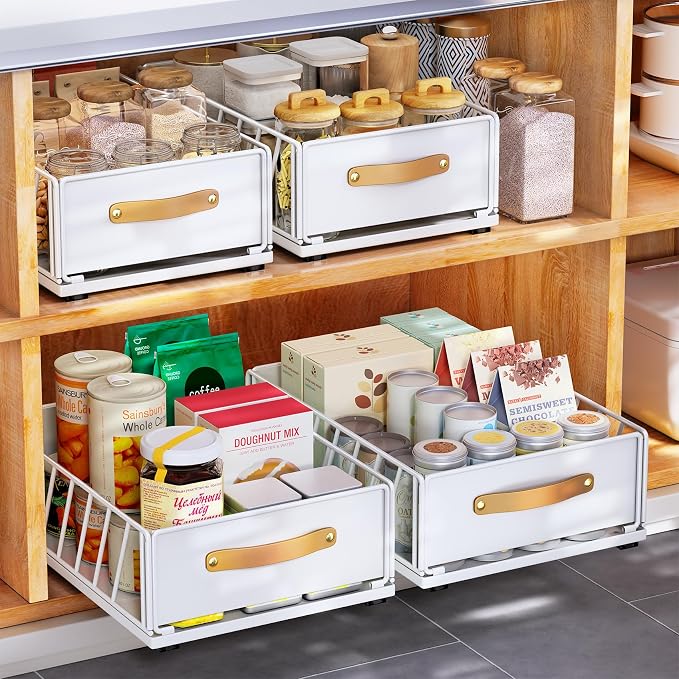 Pull out Cabinet Organizer, Heavy Duty Slide out Pantry Shelves Drawer Storage by Kitstorack