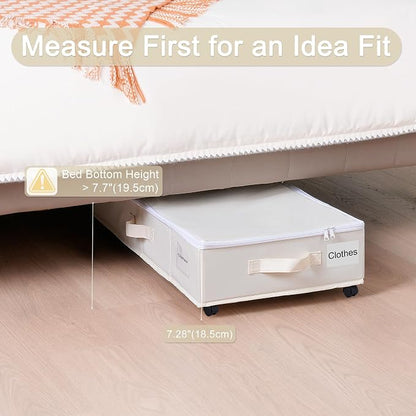 Vincona Under Bed Storage with Wheels, 2 Pack Under Bed Storage Containers with - Image 6