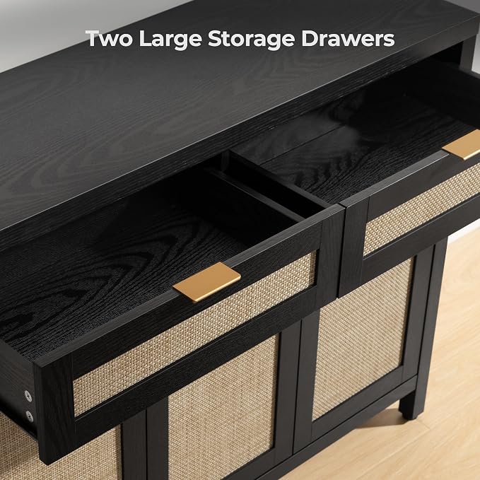 SICOTAS Rattan Sideboard Buffet Cabinet - Image 6