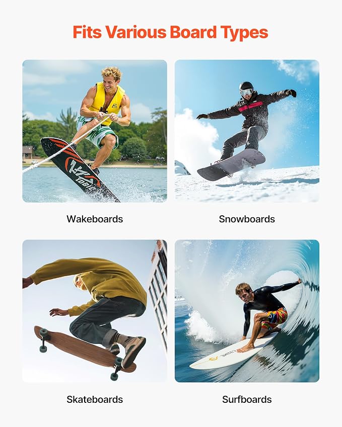 VEVOR Surfboard Wall Mount, 4 Tiers Horizontal Surfboard Rack - Image 6