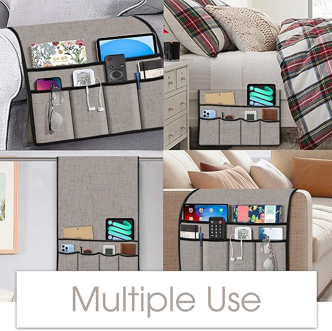 Joywell Armrest Organizer Remote Holder, Couch Sofa Arm Chair Caddie, 6 Pocket - Image 7