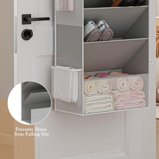 Criusia Shoe Organizer, Over the Door Shoe Organizer, Hanging Closet Shoe - Image 6