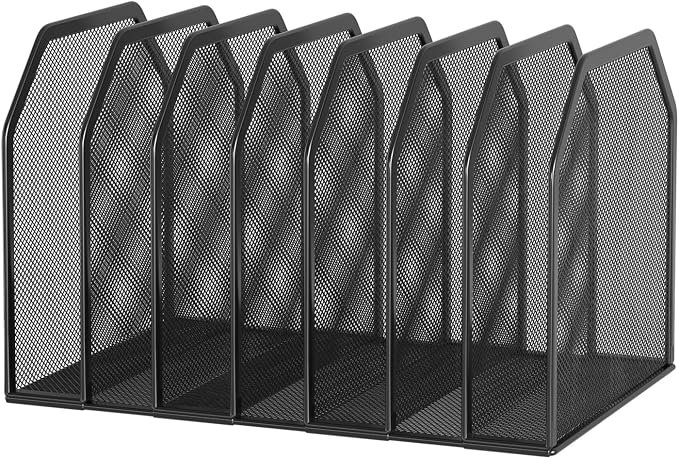 Metal 7-Section File Folder Organizer by Unknown