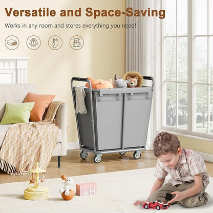 Hoctieon Large Laundry Cart - Image 4