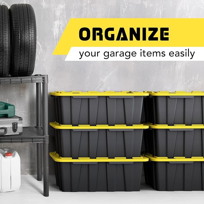 Lifetime Home 8 PACK of Medium 12 Gallon Plastic Storage Bin Tote Organizing - Image 5