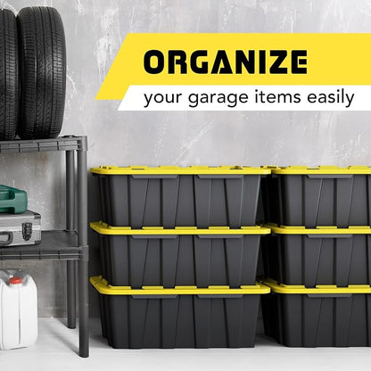 Lifetime Home 8 PACK of Medium 12 Gallon Plastic Storage Bin Tote Organizing - Image 5