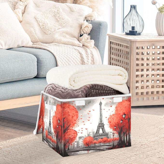 Red Paris Tower Storage Bins - Image 5