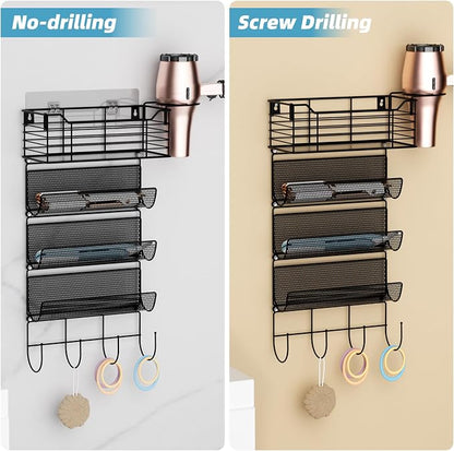 VITVITI Metal Hair Tool Organizer Wall Mount, Hair Dryer Holder - Image 4