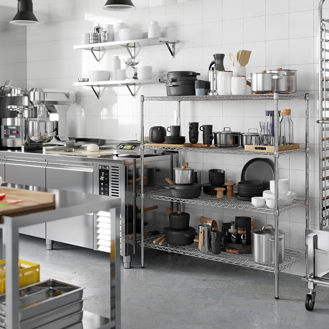 21" Deep x 48" Wide x 54" Height Wire Shelving Kit | 4-Tier | NSF Commercial - Image 5