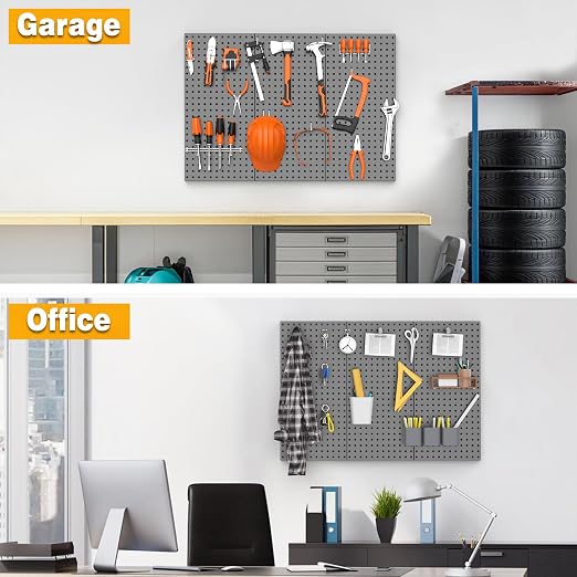 Pegboard Smith Metal Pegboard Panels 12" x 24", 3 Pack Black Wall Mounted Tool - Image 8