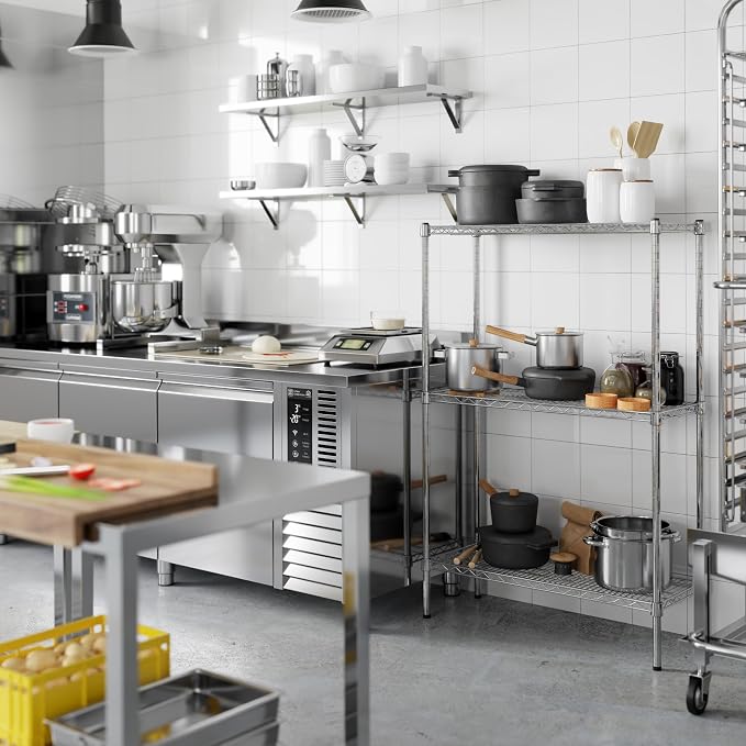 14" Deep x 36" Wide x 54" Height Wire Shelving Kit | 3-Tier | NSF Commercial - Image 7