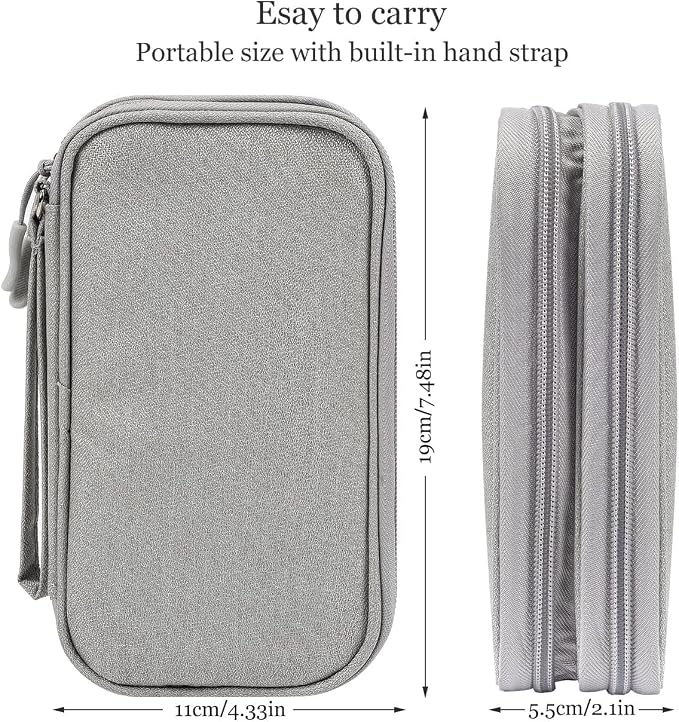 CAOODKDK Electronic Organizer Bag, Waterproof Portable Electronic Organizer - Image 3