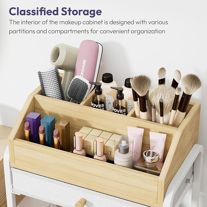 SWTYMIKI Rolling Makeup Organizer Cart - Image 4