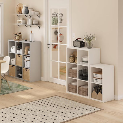 Furinno CUBICLE 6-Cube Book Shelf, Extra Thick Frame Bookshelf, Horizontally & - Image 6