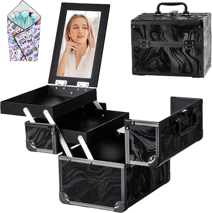Makeup Train Case, Portable Makeup Case by Unknown