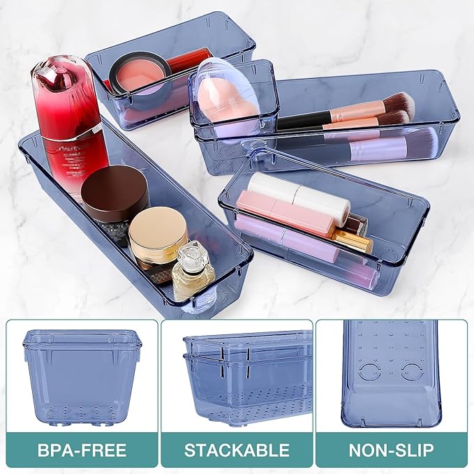 23 PCS Drawer Organizer Set, 5 Varied Size Bathroom and kitchen Drawer cabinet - Image 3