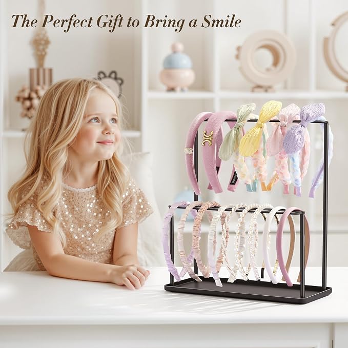 Headband Holder Organizer Metal 2-Tier - Image 4