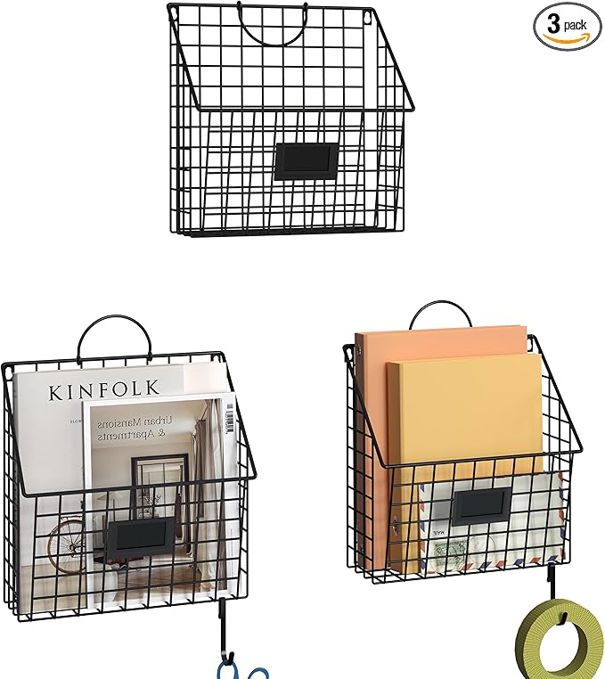 3 Packs Hanging Wall File Organizer by Yuzehuaza